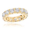 18K Yellow Gold Round Diamond Eternity Band 4ct