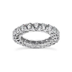 18K White Gold Diamond Eternity Band 4ct