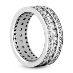 18K White Gold Diamond Eternity Ring 1.90ct -Jewelry Sales Store 18k gold diamond eternity ring 190ct p 30571 back white 20220426