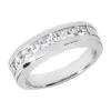 18K White Gold Diamond Men's Wedding Ring 2ct