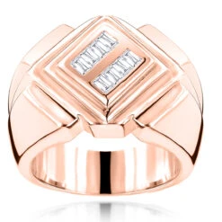 18K White Gold Men's Baguette Diamonds Ring 0.48ct -Jewelry Sales Store 18k gold mens baguette diamonds ring 048ct p 31872 ro