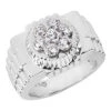 18K White Gold Men's Diamond Ring 0.52ct
