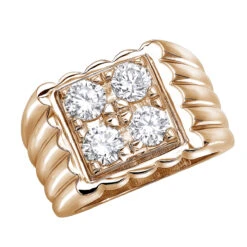 18K Yellow Gold Men's Diamond Ring 1.60ct -Jewelry Sales Store 18k gold mens diamond ring 160ct p 31669 ro