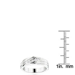 18K White Gold Men's Diamond Wedding Ring 0.12ct 5.9mm -Jewelry Sales Store 18k gold mens diamond wedding ring 012ct p 30867 rulerwh