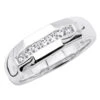 18K White Gold Men's Diamond Wedding Ring 0.49ct