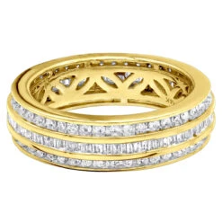 14K Rose Gold Round Baguette Diamond Eternity Ring 2.01ct 1/4 In (6mm) -Jewelry Sales Store 18k gold round baguette diamond eternity ring 201ct p 6326 backye