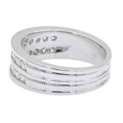 18K Rose Gold Round Diamond Men's Wedding Band 1.32ct -Jewelry Sales Store 18k gold round diamond mens wedding band 132ct p 31353 backwh