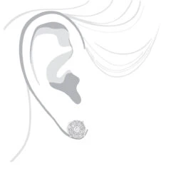 18K White Gold Round Diamond Stud Earrings 4ct Oversized Cluster Earrings -Jewelry Sales Store 18k gold round diamond stud earrings 4ct oversized cluster earrings 4