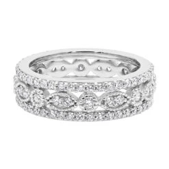 18K White Gold Tacori Style Diamond Full Eternity Ring 1.81c -Jewelry Sales Store 18k gold tacori style diamond full eternity ring 181c p 23025 backwh
