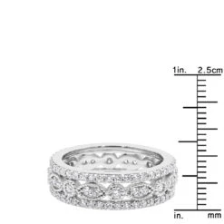 18K White Gold Tacori Style Diamond Full Eternity Ring 1.81c -Jewelry Sales Store 18k gold tacori style diamond full eternity ring 181c p 23025 rulerwh