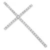 1ct Large Diamond Cross Pendant 14K White Gold Yellow Gold Or Rose Gold