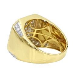 2 Carat Diamond Pinky Ring Or Wedding Band For Men 10K Yellow Gold By Luxurman -Jewelry Sales Store 2 carat diamond pinky ring or wedding band for men in 10k gold by luxurman backye