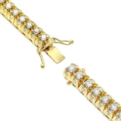15 Carat Unique Diamond Tennis Bracelet For Men 14K Yellow Gold By Luxurman -Jewelry Sales Store 20 carat unique diamond tennis bracelet for men in 14k gold by luxurman backye