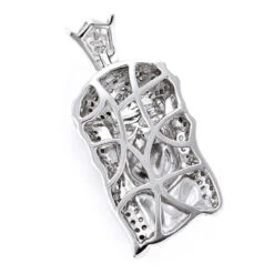 Jesus Head Charm: Mini Jesus Diamond Pendant 0.69ct 10K White Gold -Jewelry Sales Store 205230backwh backwh