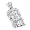 Jesus Head Charm: Mini Jesus Diamond Pendant 0.69ct 10K White Gold