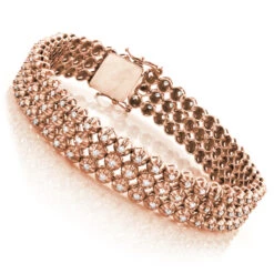 3 Row Men's Diamond Bracelet 4.75ct 10K White Gold Tennis Bracelet Design -Jewelry Sales Store 3 row mens diamond bracelet 475ct 10k gold p 48329 ro