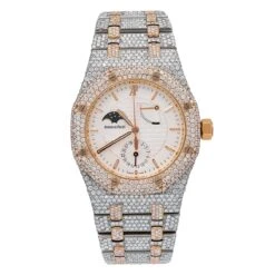 39mm Audemars Piguet Royal Oak Men's Diamond Watch 18K Gold 25168sr 22.75ct