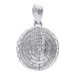 4 Carat Diamond Pendant For Men 14K Yellow Gold Iced Out Round Medallion -Jewelry Sales Store 4 carat diamond pendant for men 14k gold iced out round medallion 803232 back white