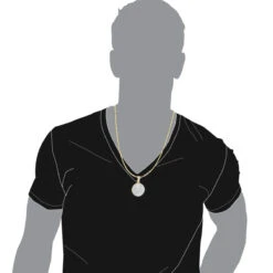 4 Carat Diamond Pendant For Men 14K Yellow Gold Iced Out Round Medallion -Jewelry Sales Store 4 carat diamond pendant for men 14k gold iced out round medallion 803232 body yellow