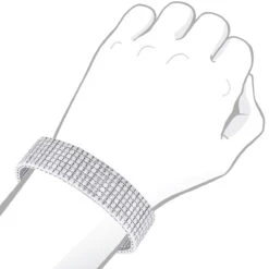 7 Row Diamond Bracelet For Men 1.20ct Sterling Silver -Jewelry Sales Store 7 row diamond bracelet for men 120ct sterling silver bod