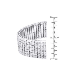 7 Row Diamond Bracelet For Men 1.20ct Sterling Silver -Jewelry Sales Store 7 row diamond bracelet for men 120ct sterling silver ruler