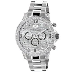 Celebrity Diamond Watch For Men By Luxurman 0.5ct Liberty