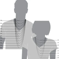 Hip Hop Disco Ball Diamond Necklace 0.85ct -Jewelry Sales Store Chains Length Comparison Body Illustration Men Women 4