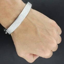 Affordable Men's Diamond Bracelet Bangle 1.76ct Sterling Silver -Jewelry Sales Store affordable mens diamond bracelet bangle 146ct sterling silver p 47446bod