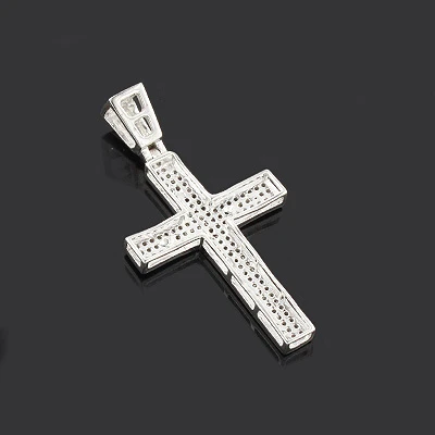 Black And White Diamond Cross Pendant 0.51ct Silver 2 Black And White Diamond Cross Pendant 0.51ct Silver - Image 2