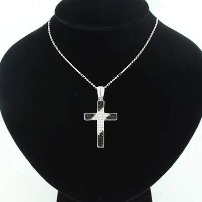 Black And White Diamond Cross Pendant 0.51ct Silver 3 Black And White Diamond Cross Pendant 0.51ct Silver - Image 3