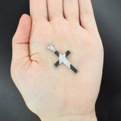 Black And White Diamond Cross Pendant 0.51ct Silver 7 Black And White Diamond Cross Pendant 0.51ct Silver -Jewelry Sales Store black and white diamond cross pendant 051ct silver p 47168box