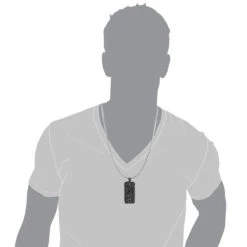 Iced Out Black Diamond Dog Tag Pendant 7.15ct Sterling Silver -Jewelry Sales Store black diamond dog tag pendant 715ct sterling silver p 43323bod