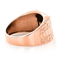 Black Onyx And Diamond 14K Rose Gold Men's Ring 0.10ct 5/8 In (16mm) -Jewelry Sales Store black onyx and diamond rings 14k gold mens ring 010ct p 6391 backro