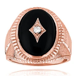 Black Onyx And Diamond 14K White Gold Men's Ring 0.10ct 13/16 In (20mm) -Jewelry Sales Store black onyx and diamond rings 14k gold mens ring 010ct p 6392 ro