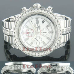 Breitling Super Avenger Men's Chronograph Diamond Watch 12.00 Ctw
