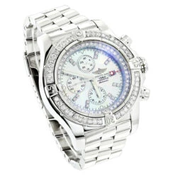 Breitling Super Avenger Men's Diamond Watch 6.50ct