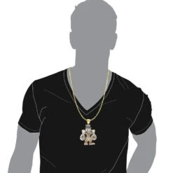 Cartoon Characters Scrooge McDuck Diamond Pendant In Sterling Silver 4.25ct -Jewelry Sales Store cartoon characters scrooge mcduck diamond pendant in sterling silver 425ct bodye