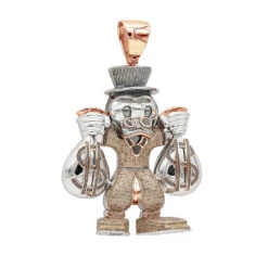 Cartoon Characters Scrooge McDuck Diamond Pendant In Sterling Silver 4.25ct -Jewelry Sales Store cartoon characters scrooge mcduck diamond pendant in sterling silver 425ct ro