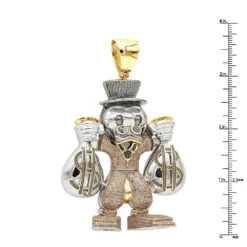 Cartoon Characters Scrooge McDuck Diamond Pendant In Sterling Silver 4.25ct -Jewelry Sales Store cartoon characters scrooge mcduck diamond pendant in sterling silver 425ct rulerye