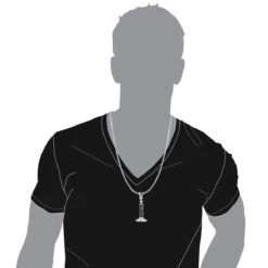 Chess Piece King Black And White Diamond Pendant 1.25ct Silver -Jewelry Sales Store chess piece king black and white diamond pendant 125ct silver p 48161bod