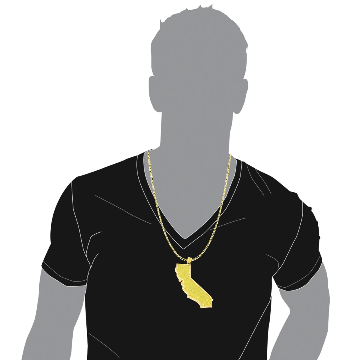 California State White Yellow Diamond Pendant 18.2ct 14K Yellow Gold 5 California State White Yellow Diamond Pendant 18.2ct 14K Yellow Gold - Image 5