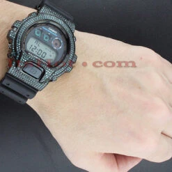 Casio Blue Diamond G-Shock Watch 5.25ct -Jewelry Sales Store custom casio watches blue diamond g shock watch 525ct p 35301bod