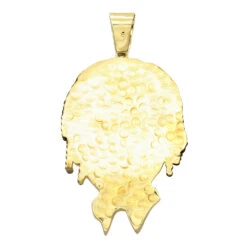 Custom Diamond Face Pendant For Men 14K Yellow Gold Custom Jewelry Design -Jewelry Sales Store custom diamond face pendant for men 14k gold custom jewelry design 001287 back yellow