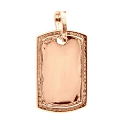 Dog Tags 10K Yellow Gold Diamond Pendant Can Be Engraved -Jewelry Sales Store custom dog tags gold diamond pendant can be engraved p 35694 backro