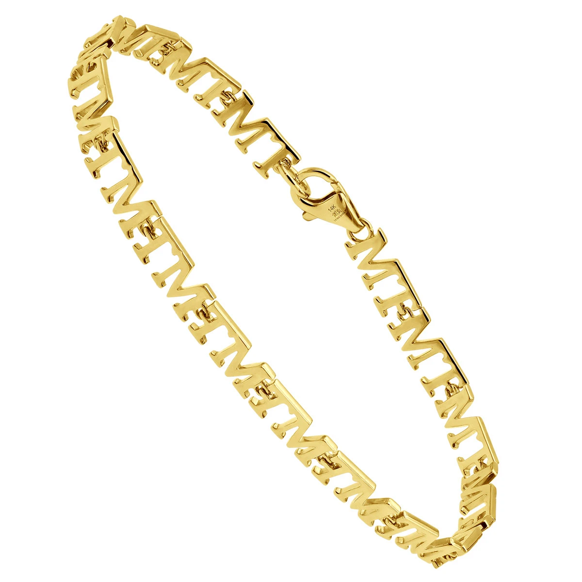 Custom Initials Bracelet For Men And Women 14K Yellow Gold 1 Custom Initials Bracelet For Men And Women 14K Yellow Gold