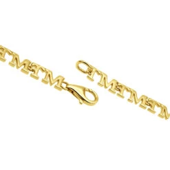 Custom Initials Bracelet For Men And Women 14K Yellow Gold 15 Custom Initials Bracelet For Men And Women 14K Yellow Gold -Jewelry Sales Store custom initials bracelet for men and women solid 14k gold clasp yellow