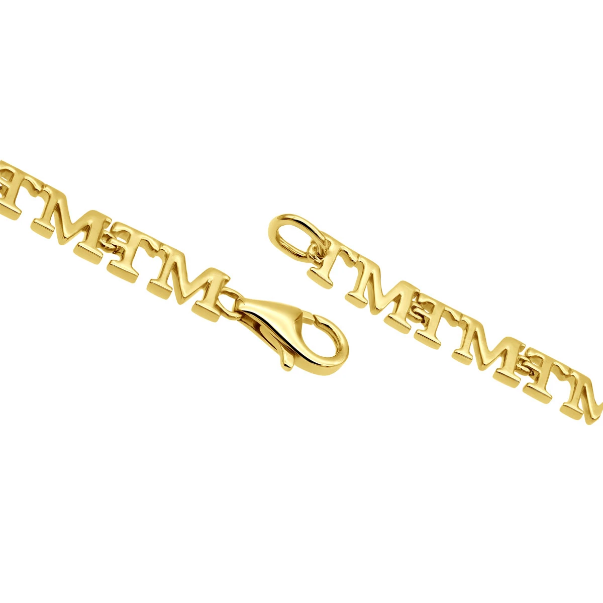 Custom Initials Bracelet For Men And Women 14K Yellow Gold 7 Custom Initials Bracelet For Men And Women 14K Yellow Gold - Image 7