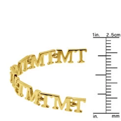 Custom Initials Bracelet For Men And Women 14K Yellow Gold 13 Custom Initials Bracelet For Men And Women 14K Yellow Gold -Jewelry Sales Store custom initials bracelet for men and women solid 14k gold ruler yellow