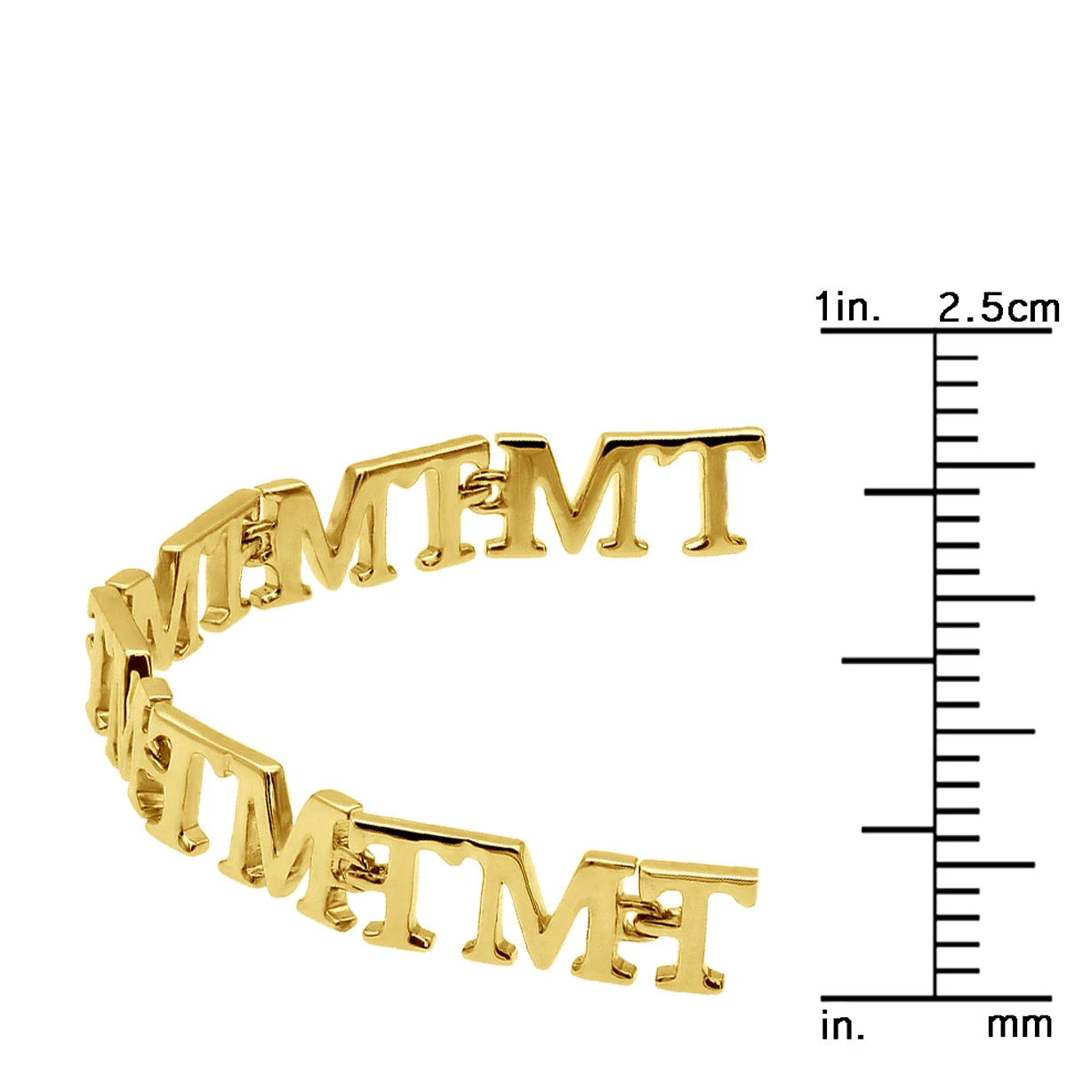 Custom Initials Bracelet For Men And Women 14K Yellow Gold 5 Custom Initials Bracelet For Men And Women 14K Yellow Gold - Image 5