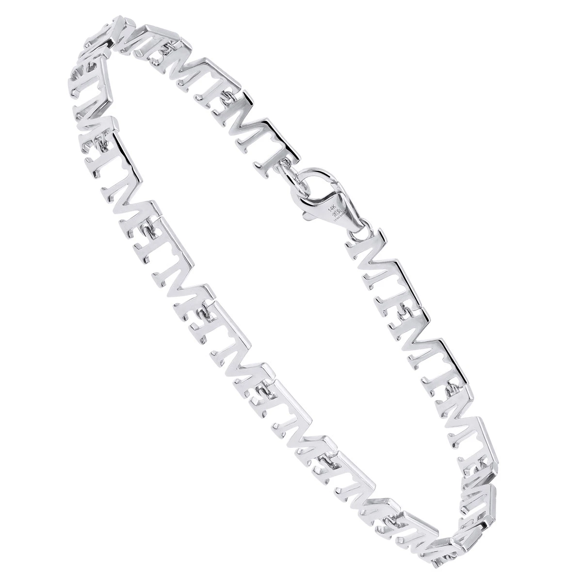 Custom Initials Bracelet For Men And Women 14K Yellow Gold 2 Custom Initials Bracelet For Men And Women 14K Yellow Gold - Image 2